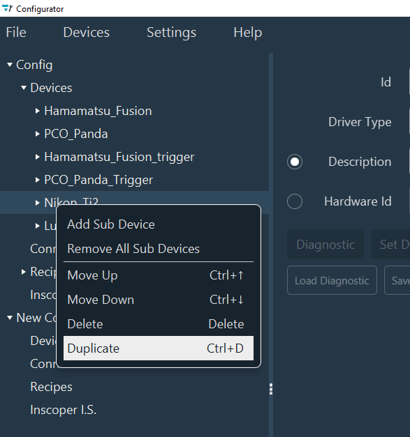 Sub-device Options