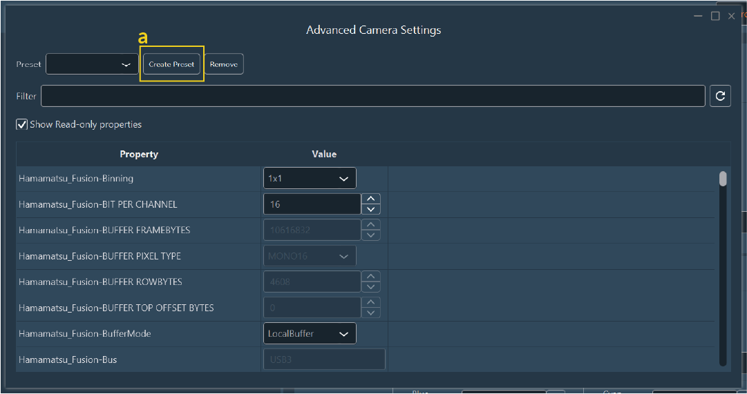 Create Preset 1
